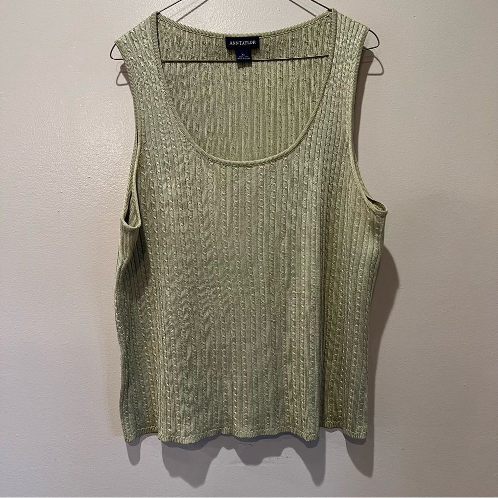 Ann Taylor Silk Sleeveless Tank Top Size XL